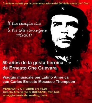 A Duesanti serata in ricordo di Che Guevara A Duesanti serata in ricordo di Che Guevara