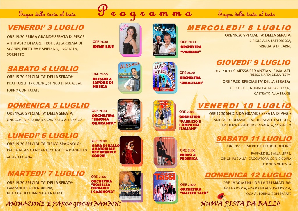 Programma Sagra 2015