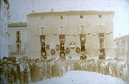 inaugurazione lapide anita garibaldi 1907 