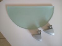 Mensola rotonda in vetro satinato