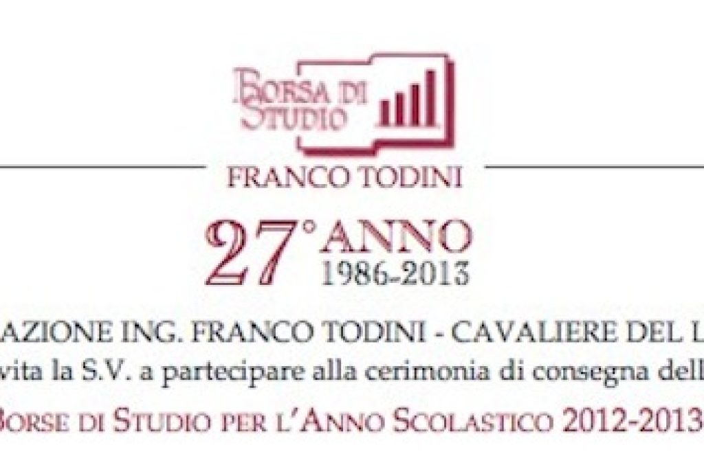 Borsa di studio Todini