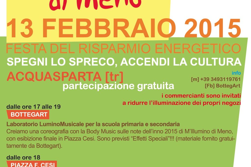 Bottegart acquasparta mi illumino di meno