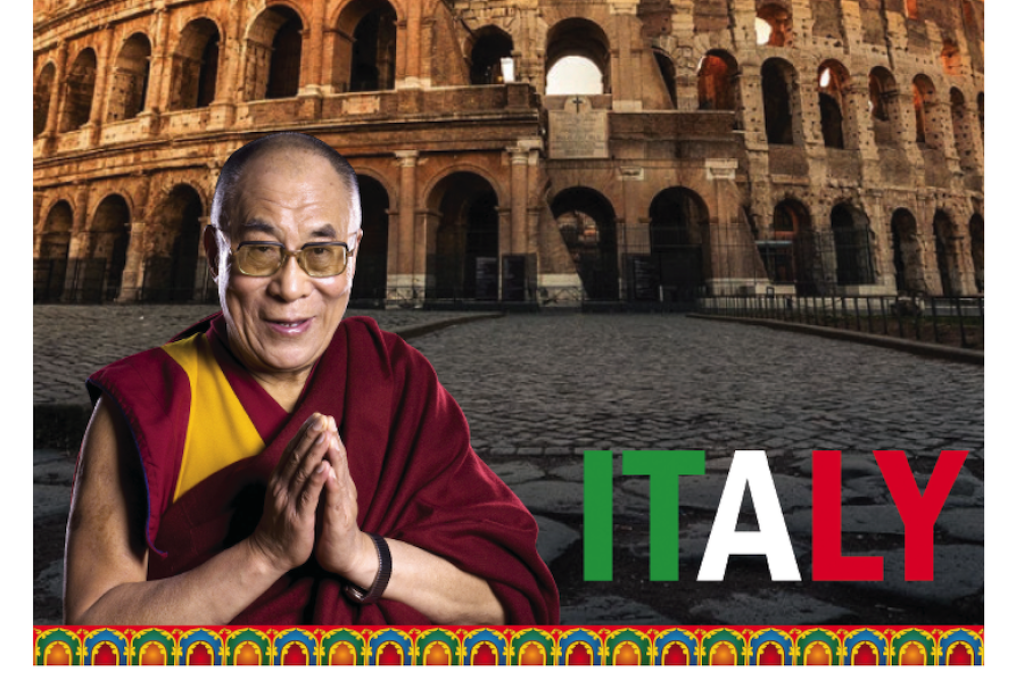 Cover Dalai Lama greetings Italy