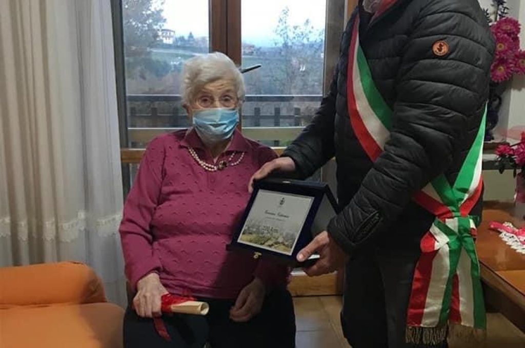 Giacomina e sindaco Marsilio Marinelli