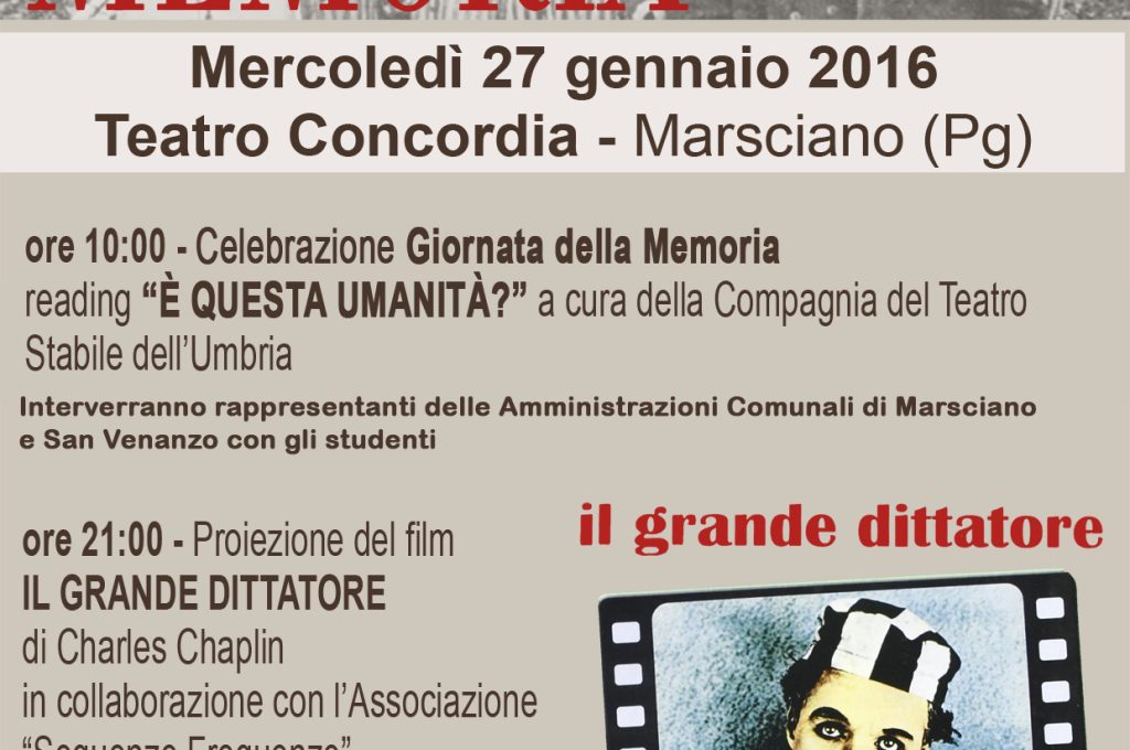 LOCANDINA GIORNO DELLA MEMORIA 2016