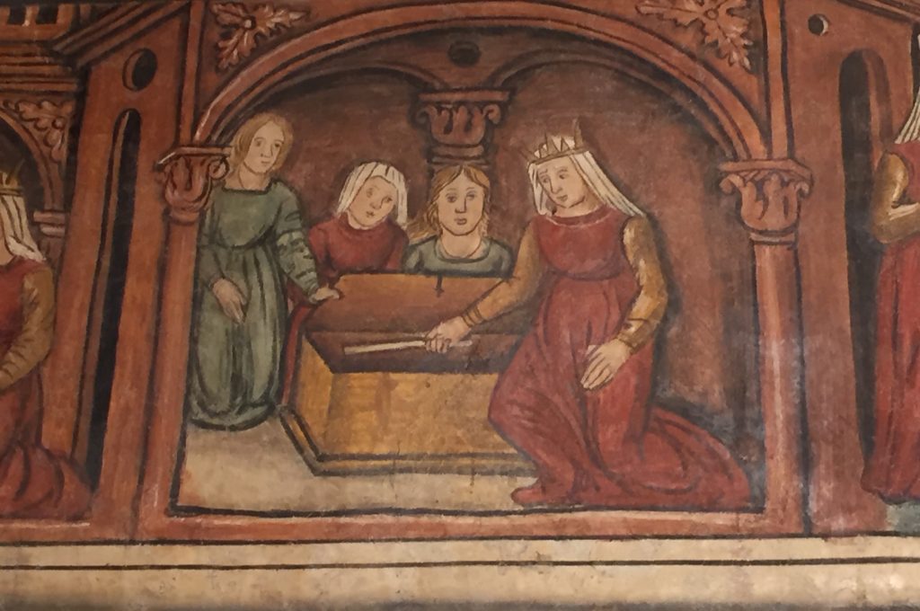 La presentazione dei lavori di restauro della Sala Affrescata di Via del Monte