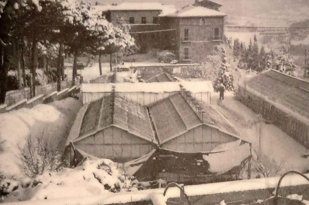 L'istituto agrario di Todi durante la nevicata del gennaio 1985