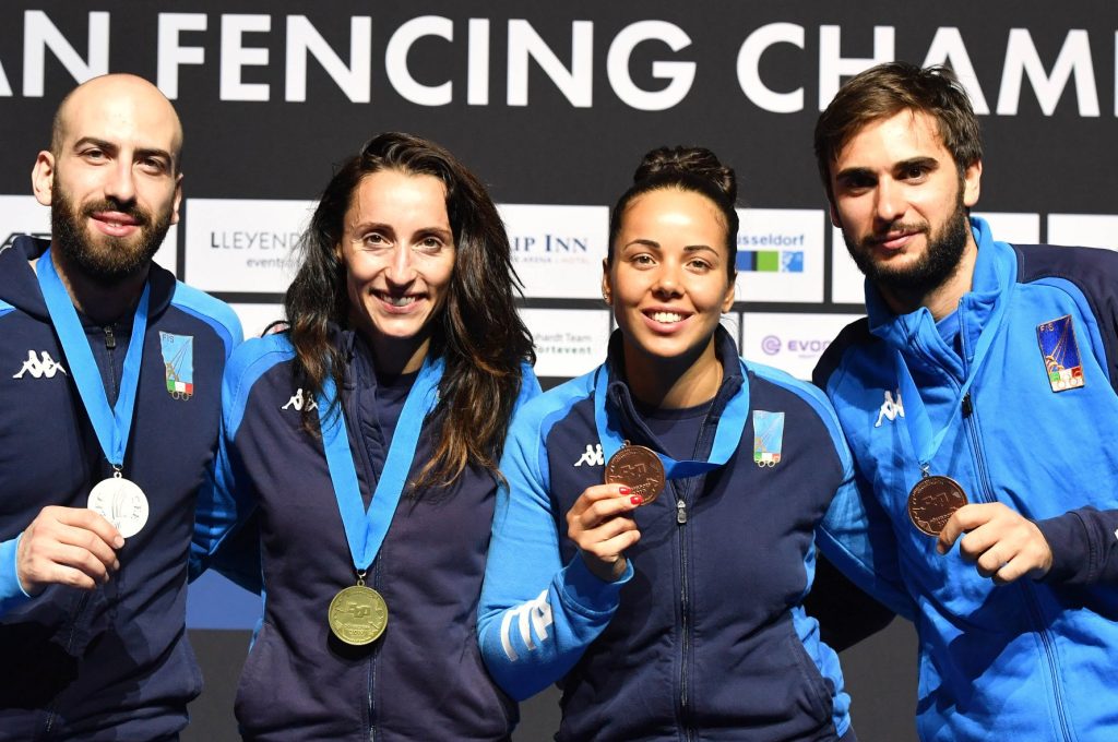 2019 European Fencing Championships Dusseldorf, 17/22 June In photo: Santarelliandrea DI FRANCISCA Elisa Volpi Alice Garozzo Enrico Photo BizziTeam