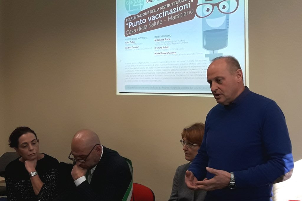 Punto vaccinazioni Marsciano - Presentazione Poletti, Todini, Pinna e Casciari