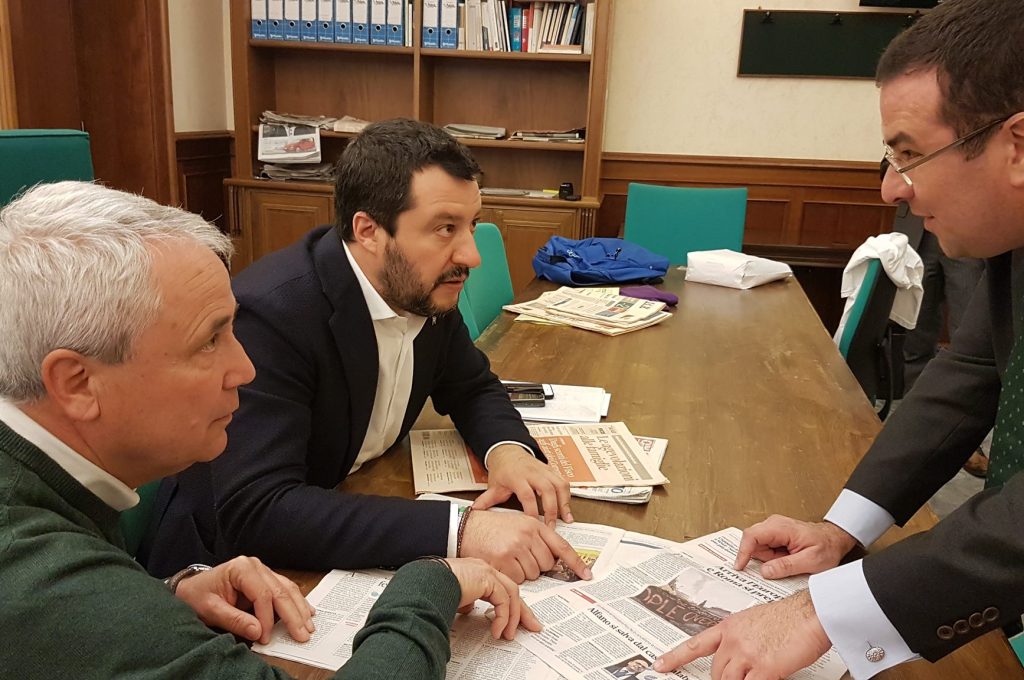 Ruspolini, Salvini e Candiani