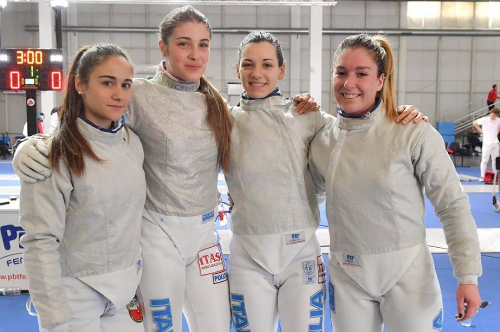 Squadra Sciabola Femminile PLOVDVI2017 - Lucarini Passaro Battiston Crovari