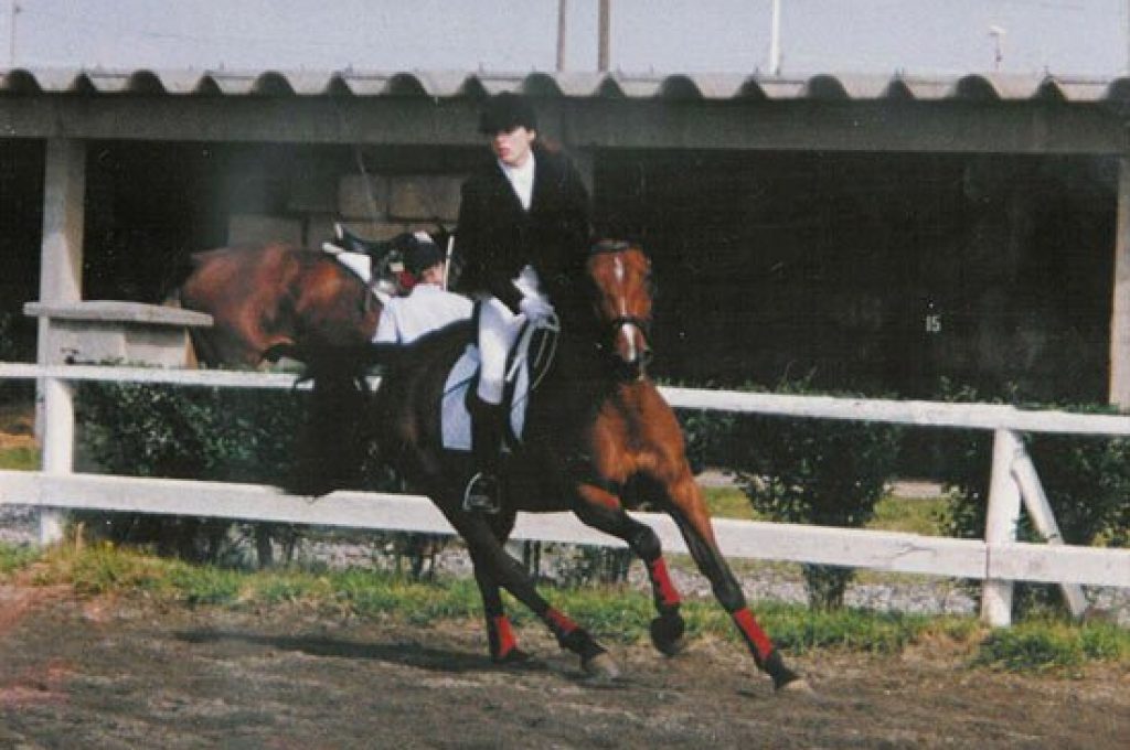 Il Ministro in sella ad un suo cavallo