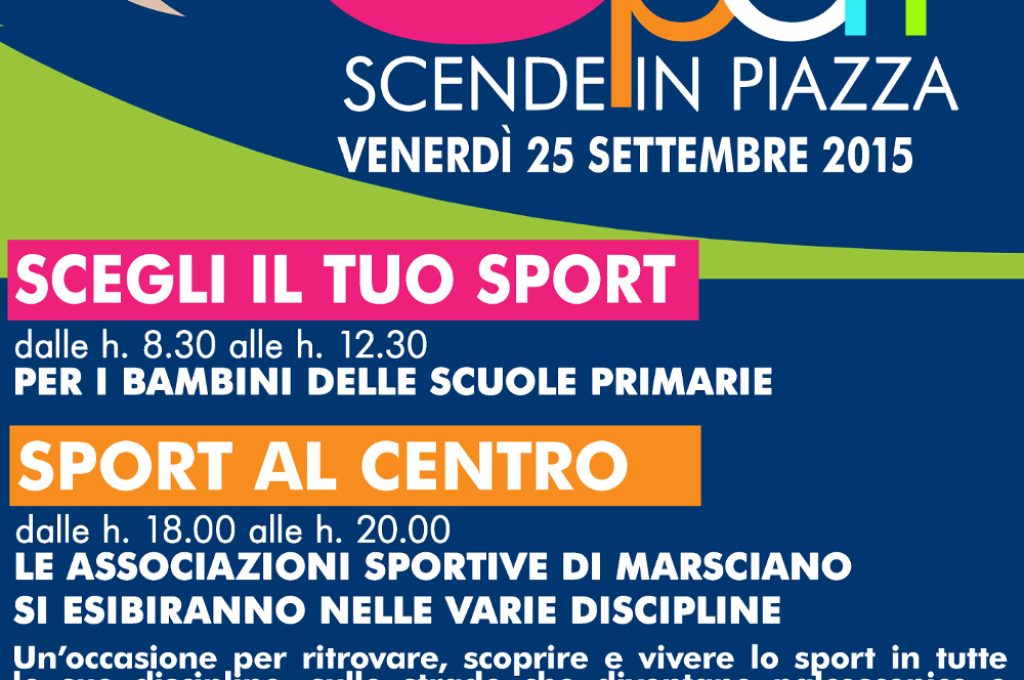 locandina lo sport in piazza