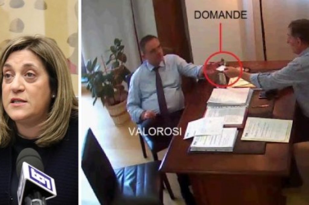 La presidente della Regione Umbria Catiuscia Marini durante una conferenza stampa, Perugia, 13 aprile 2019.  ANSA/Gianluigi Basilietti