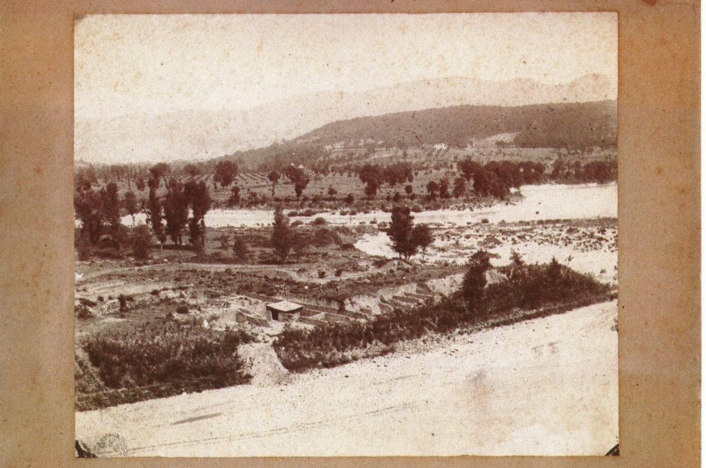 confluenza Tevere Paglia prima della costruzione della diga di Corbara