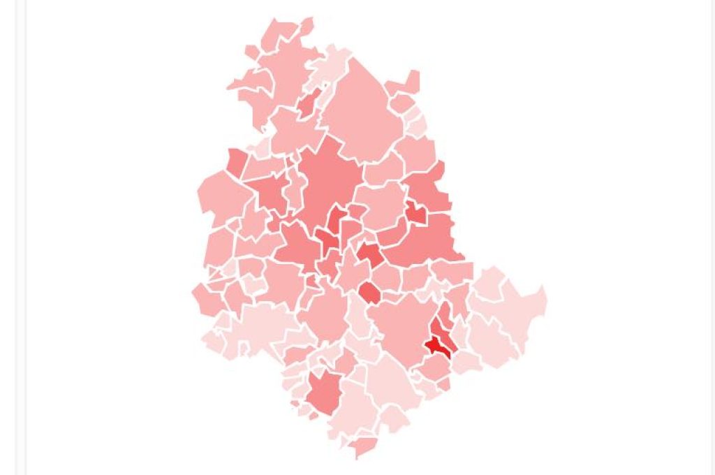 tasso positivi regione