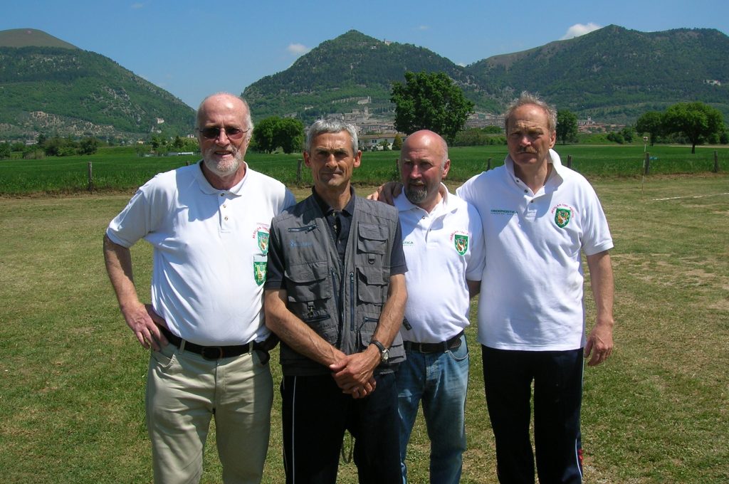 la squdra tuderte:Bruno Sassonia, Sergio Pagliaccia, Fabrizio Scargetta e Marcello Angeli.